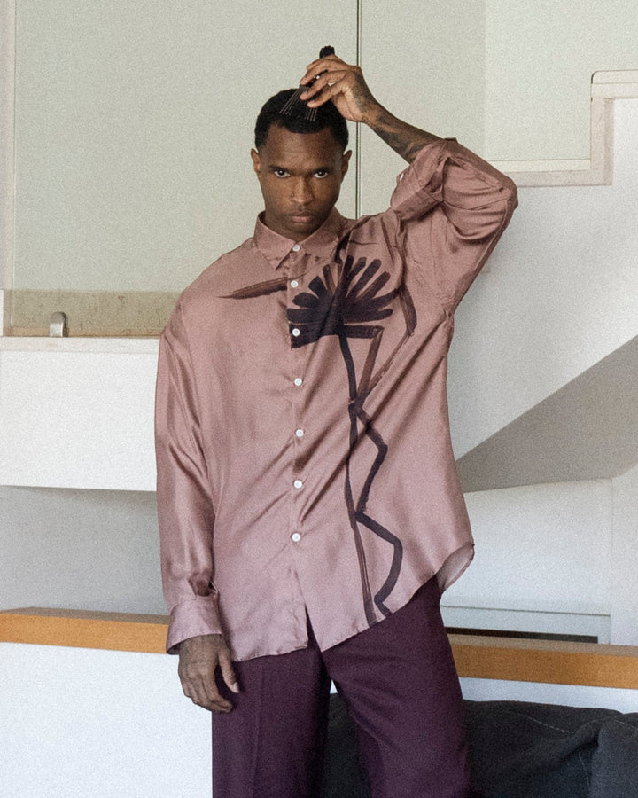 Valentino Camicia Stampata in Seta