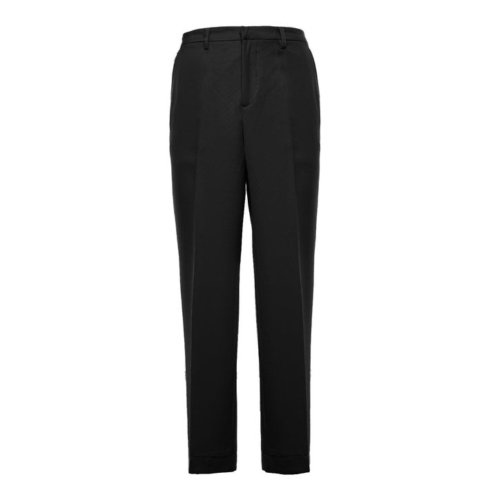 Pantalone Alain nero in lana piquè