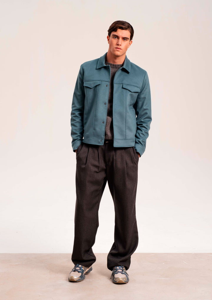 Giacca Trucker Dani in lana e cashmere