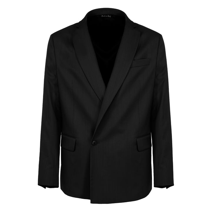 Blazer Demna nero in fresco di lana