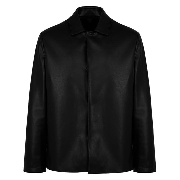 Blazer Mike nero in ecopelle