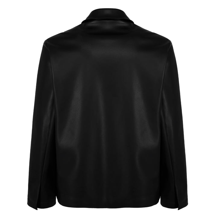 Blazer Mike nero in ecopelle