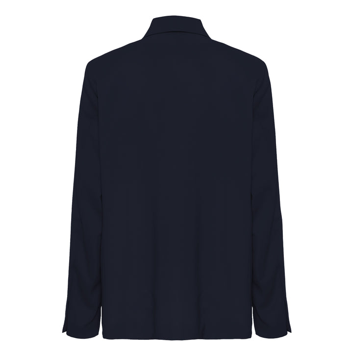 Blazer Mike blu in flanella di lana