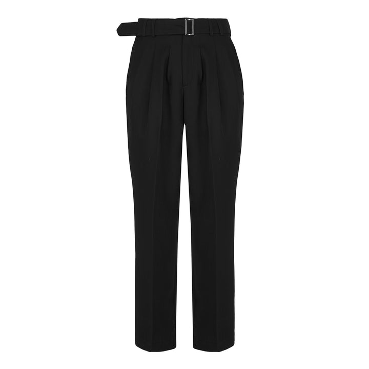 Pantalone Norrie nero in lana piquè