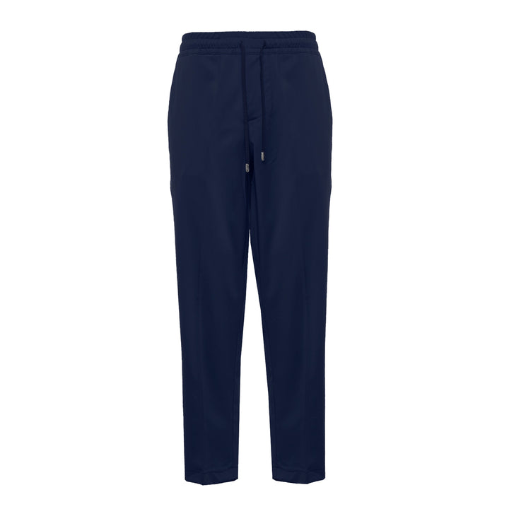 Pantalone Pajama blu in fresco di lana
