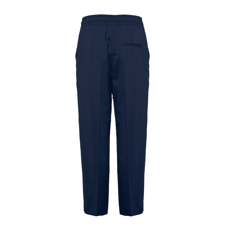 Pantalone Pajama blu in fresco di lana