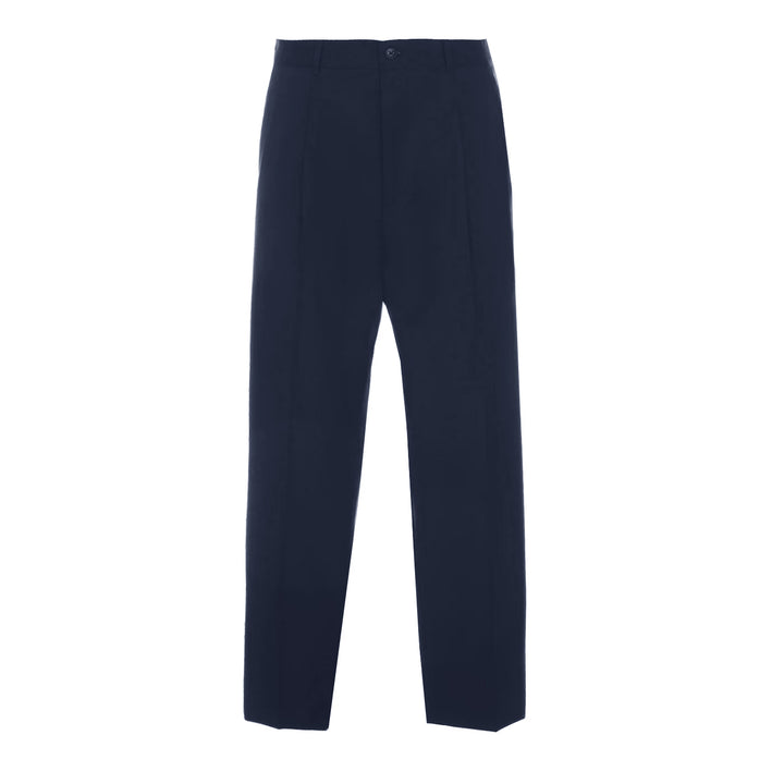 Pantalone Vincent blu in flanella di lana