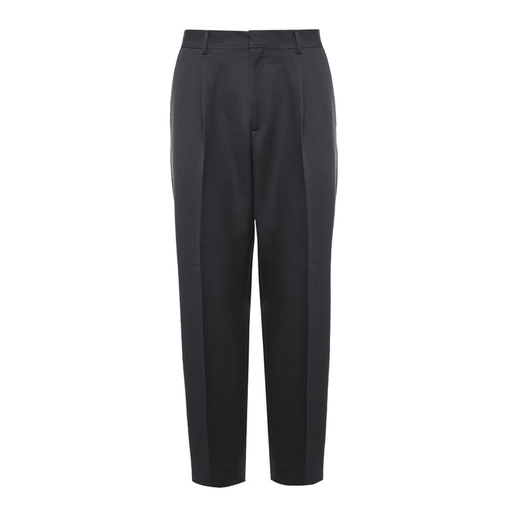 Pantalone Vincent grigio scuro in lana piquè