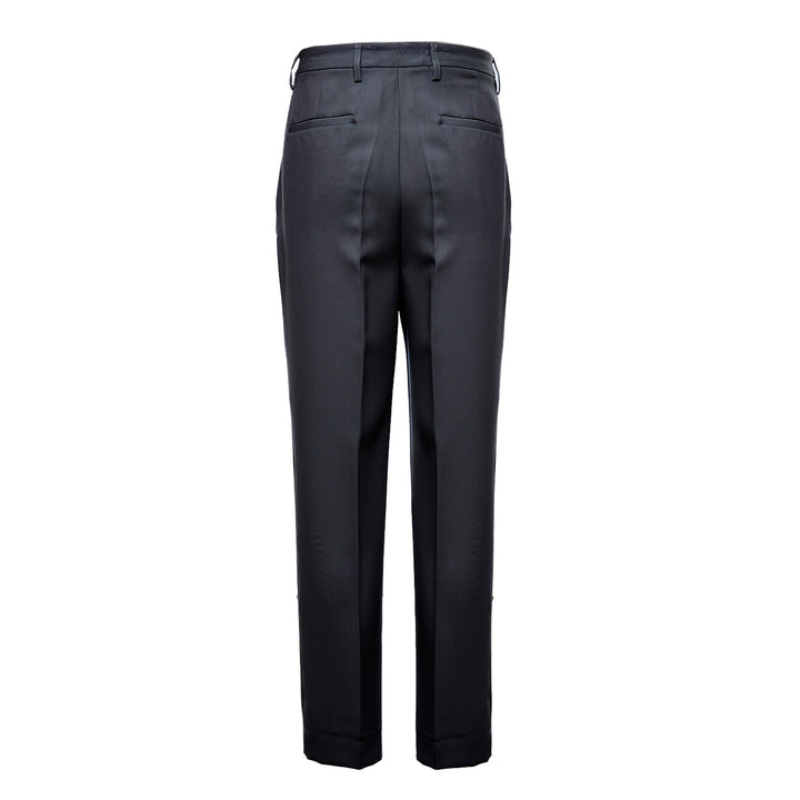 Pantalone Alain grigio in lana piquè