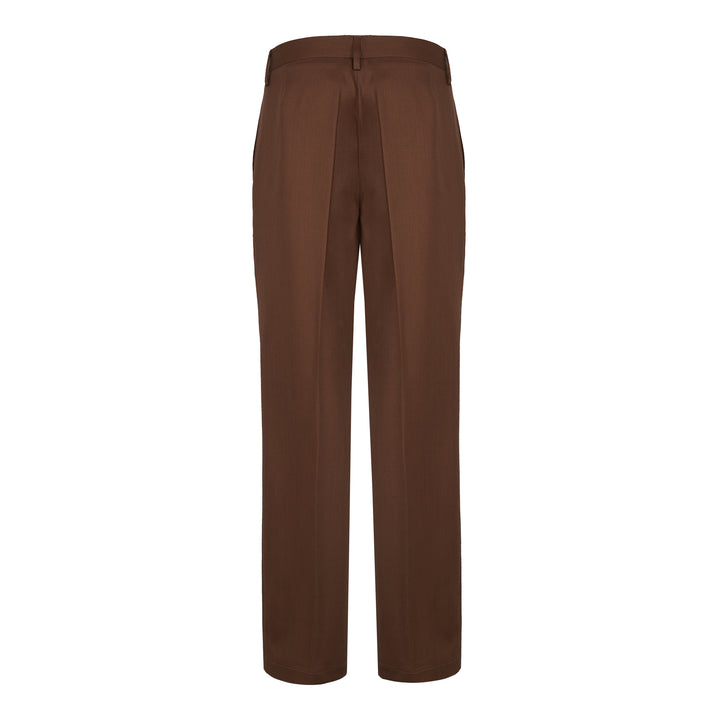 Pantalone Norrie marrone in twill di lana