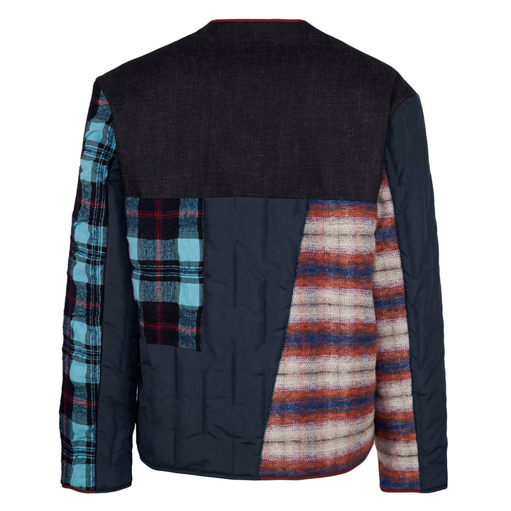 Puffer jacket Meier Patchwork multicolor base blu