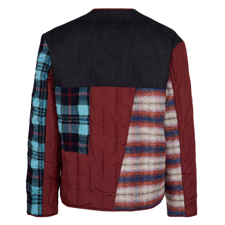 Puffer jacket Meier Patchwork multicolor base rossa