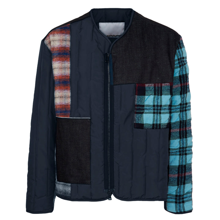 Puffer jacket Meier Patchwork multicolor base blu