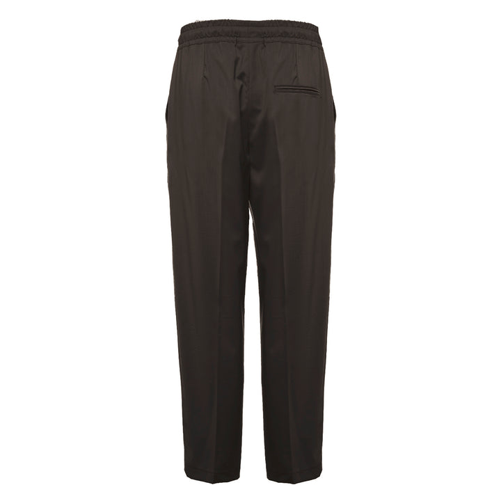 Pantalone Pajama marrone in flanella di lana