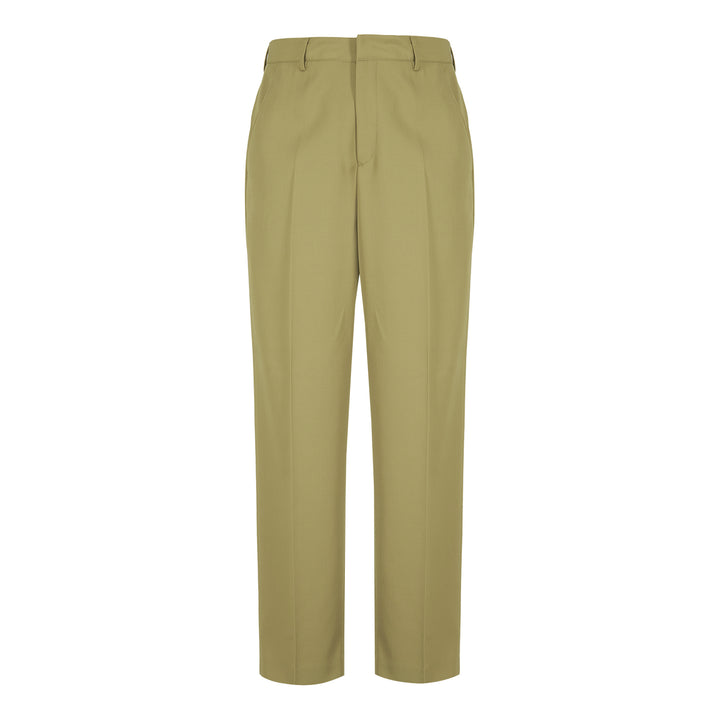 Pantalone Alain verde acido in lana tecnica