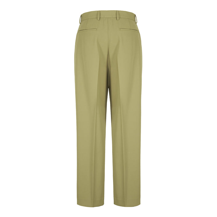 Pantalone Alain verde acido in lana tecnica