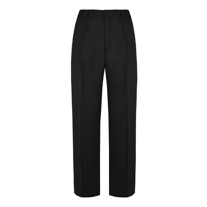 Pantalone Vincent nero in twill di lana