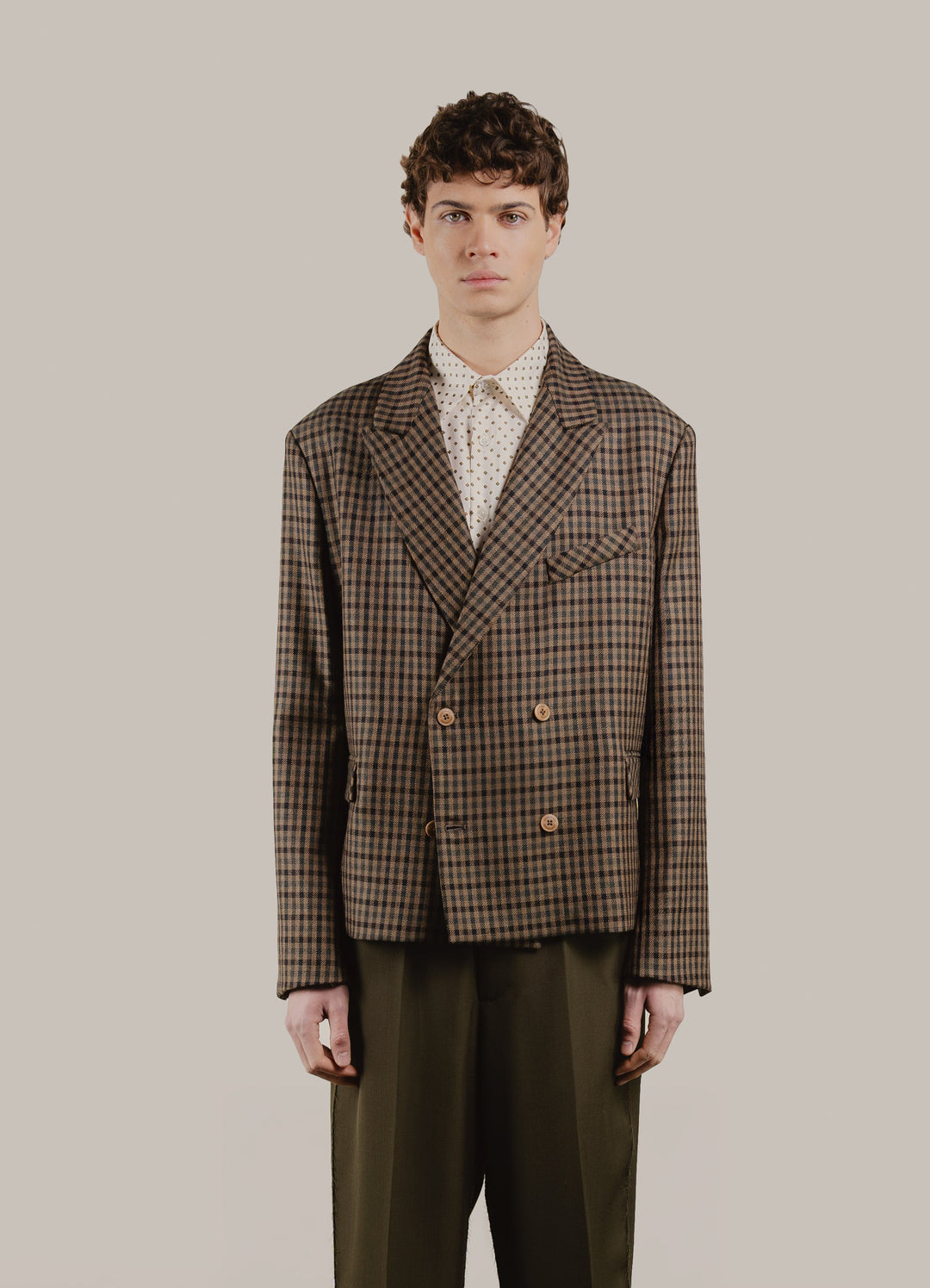 Blazer Mel a quadri in lana