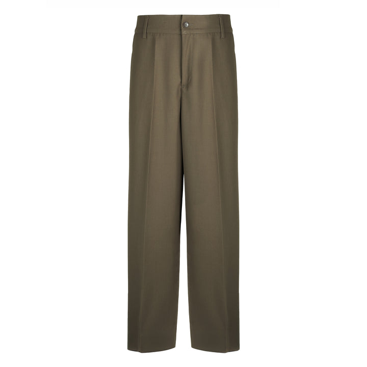 Pantalone Trentuno verde militare in lana piquè