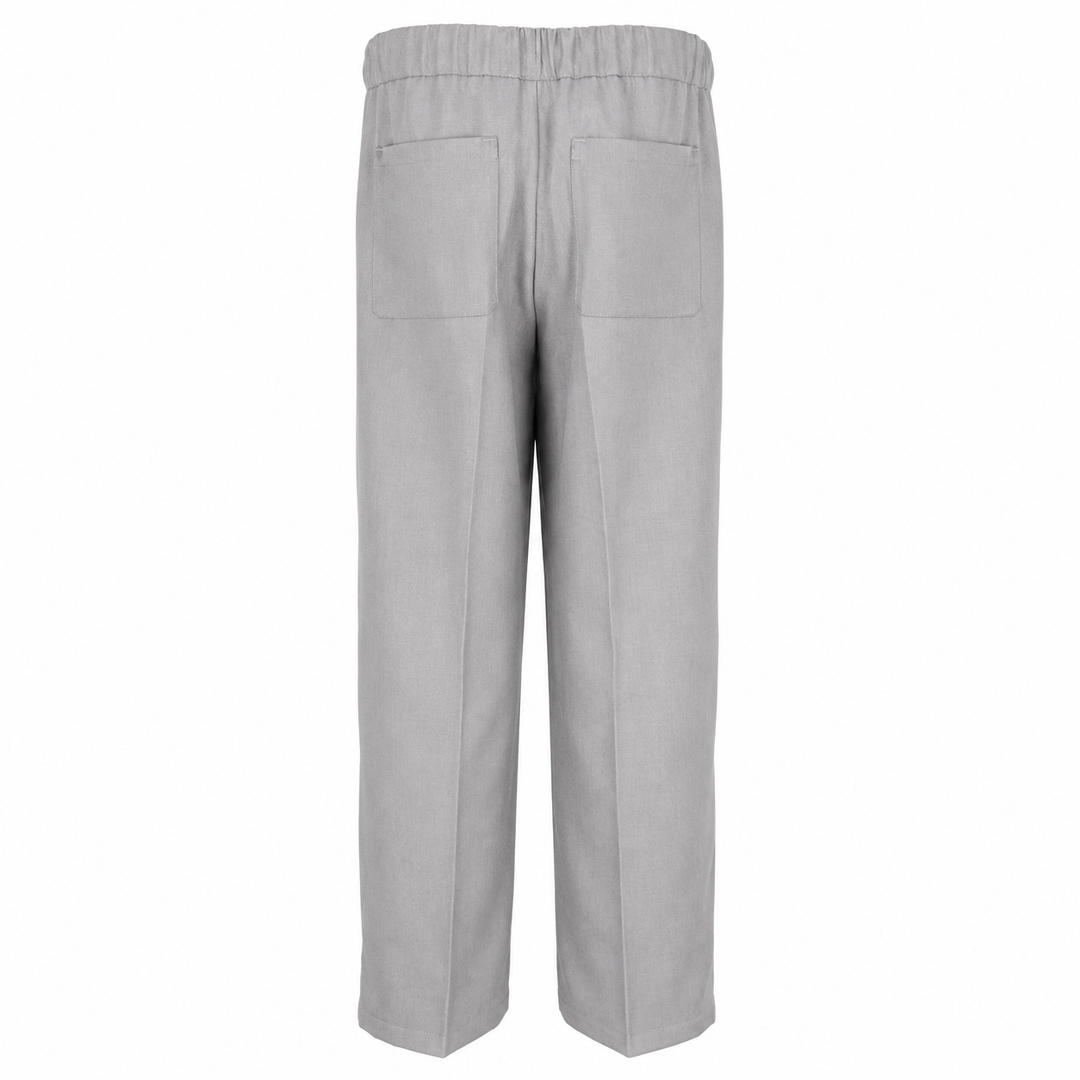 Pantalone Jhon grigio in lana piquè