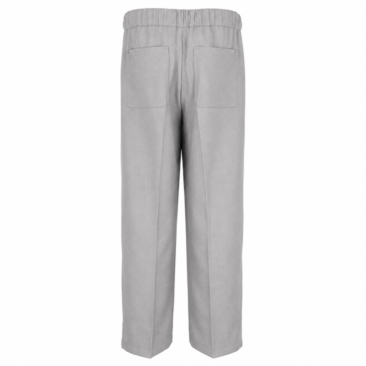 Pantalone Jhon grigio in lana piquè