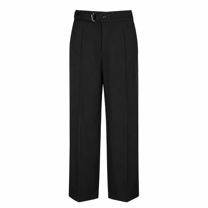 Pantalone John nero in lana piquè