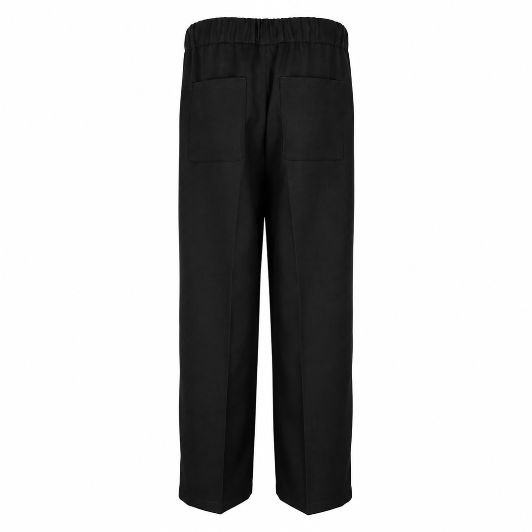Pantalone John nero in lana piquè