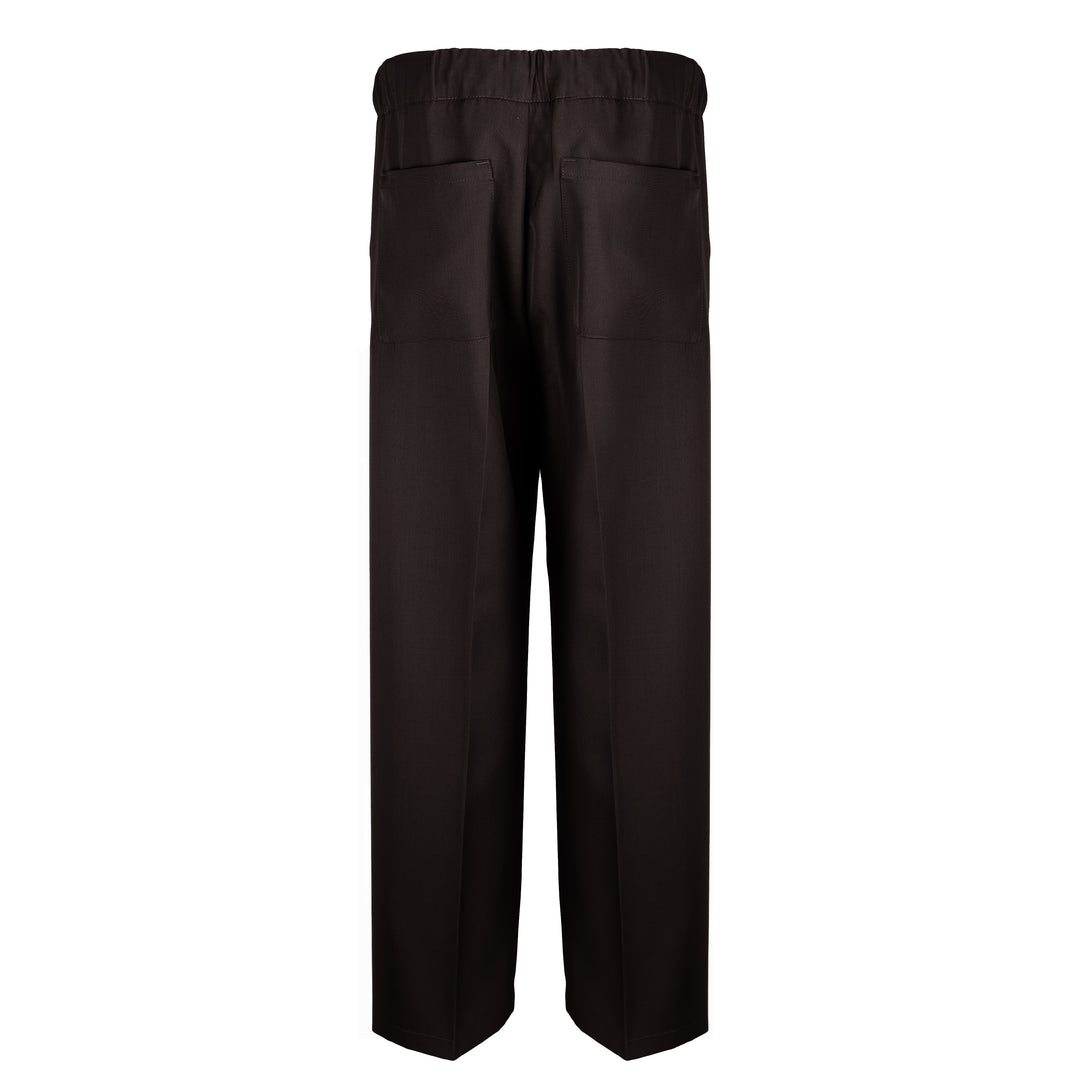 Pantalone John marrone in lana tecnica