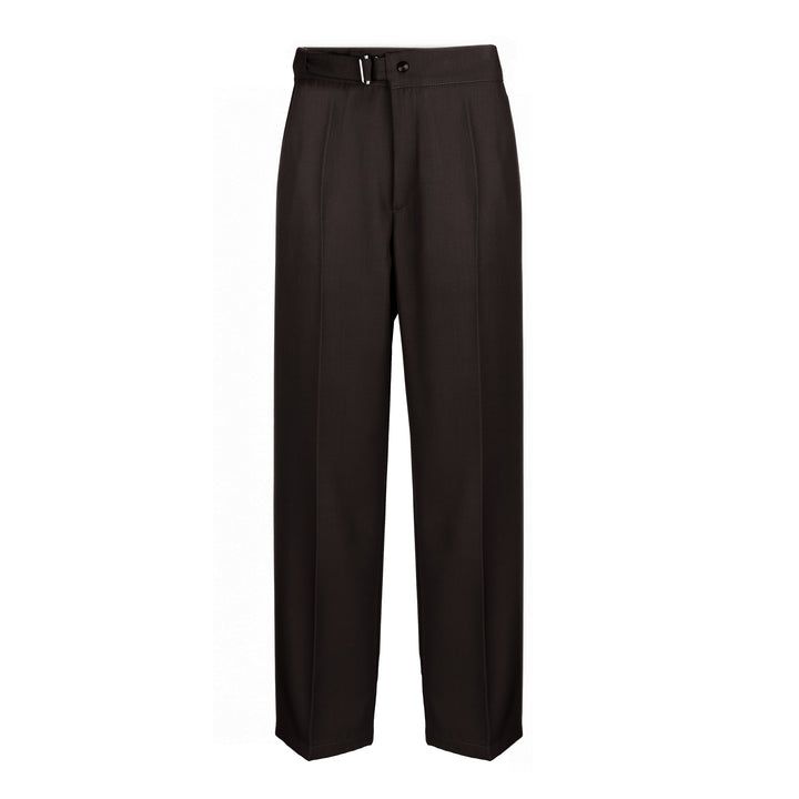 Pantalone John marrone in lana tecnica