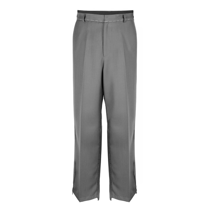 Pantalone Allen grigio in lana piquè