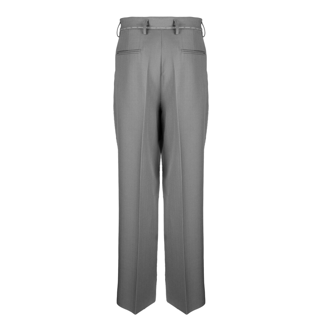 Pantalone Allen grigio in lana piquè