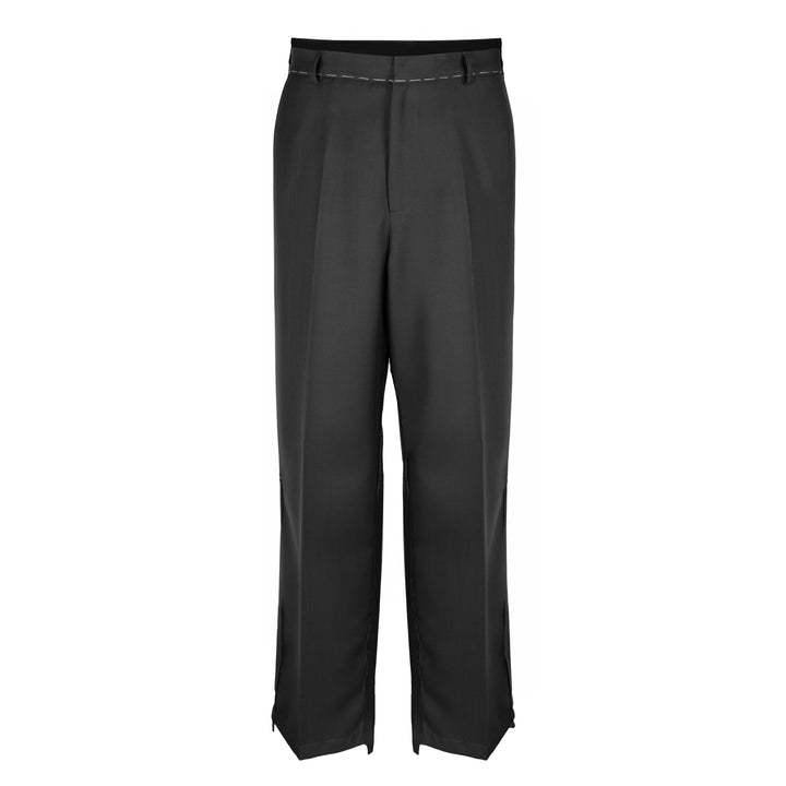 Pantalone Allen nero in lana piquè