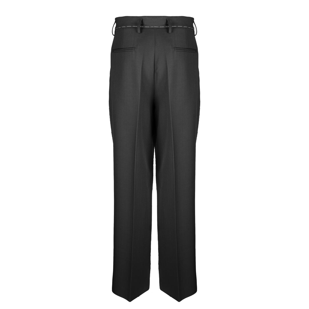 Pantalone Allen nero in lana piquè
