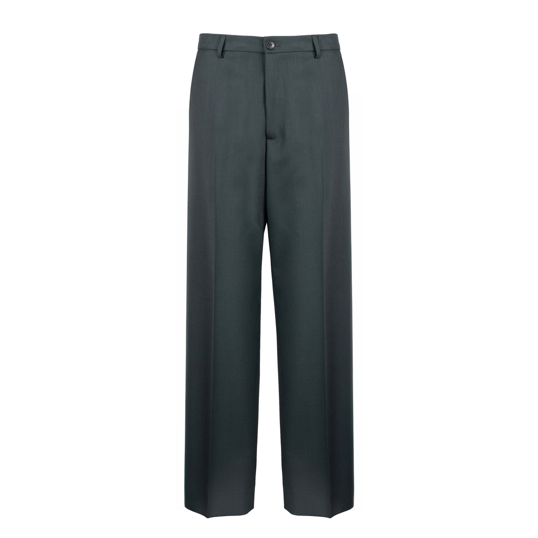 Pantalone Alain piombo in twill di lana