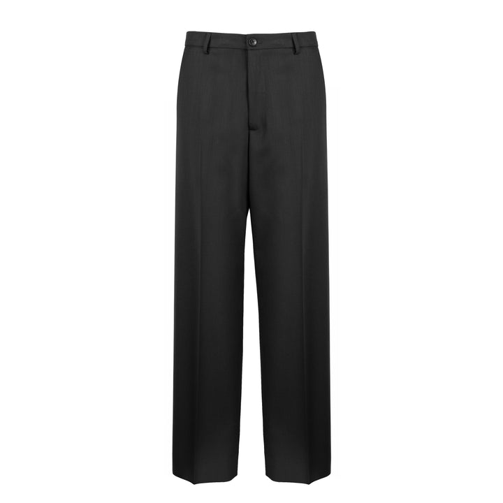 Pantalone Alain nero in twill di lana