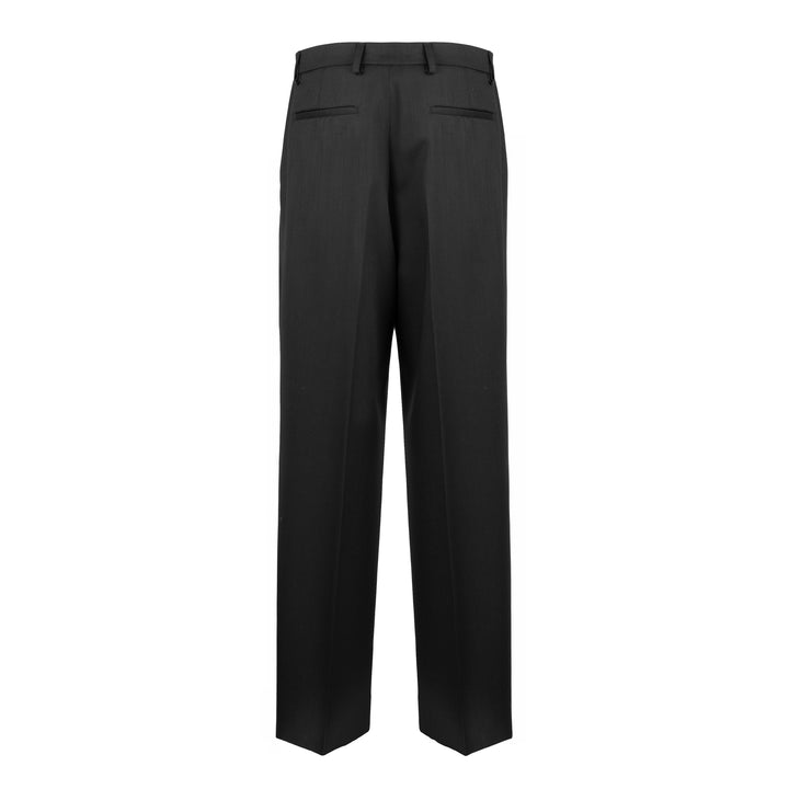 Pantalone Alain nero in twill di lana