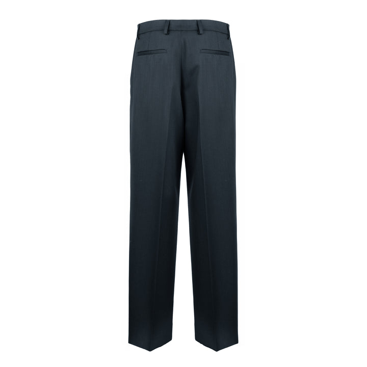 Pantalone Alain blu in twill di lana