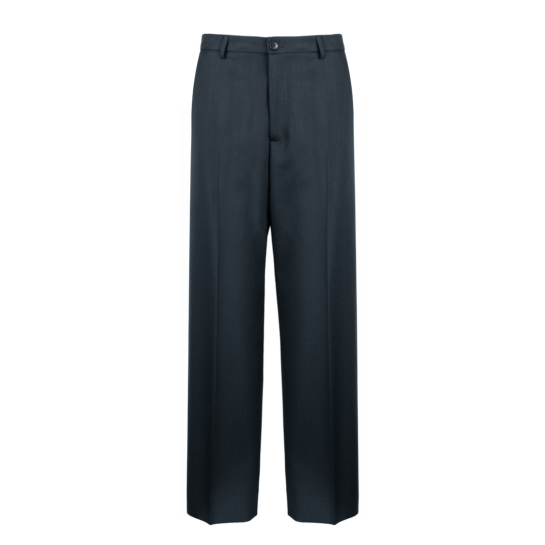 Pantalone Alain blu in twill di lana