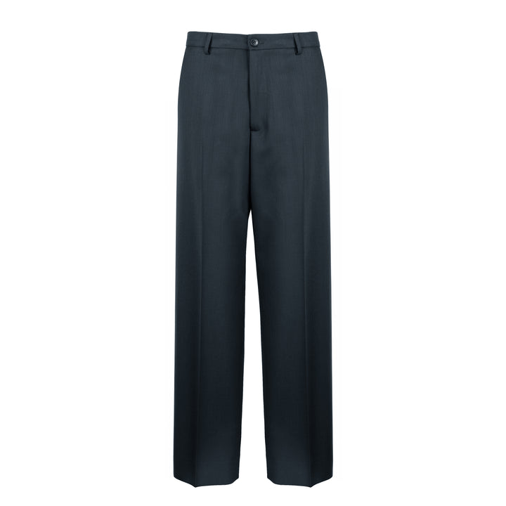 Pantalone Alain blu in twill di lana