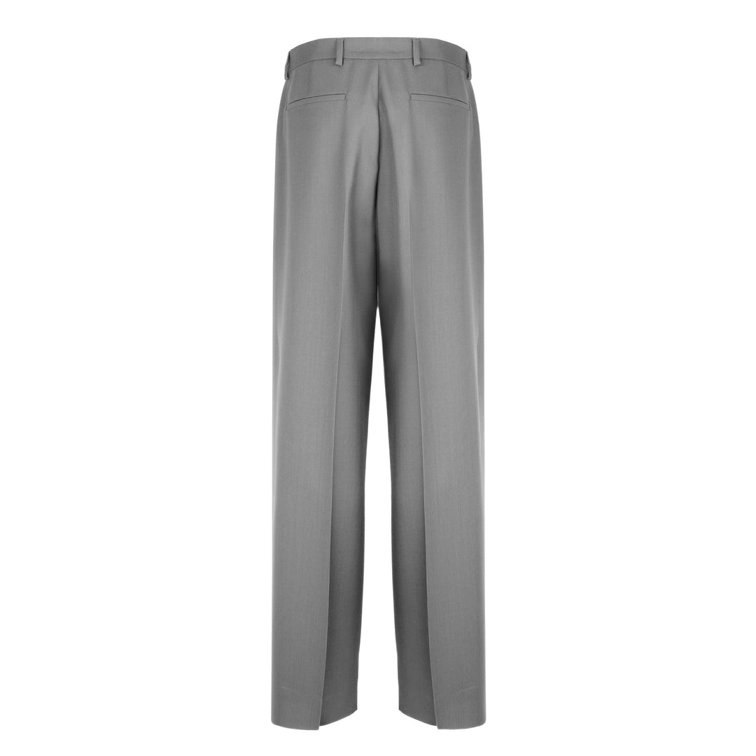 Pantalone Alain grigio in lana piquè