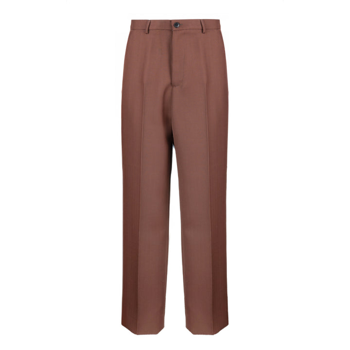 Pantalone Alain ramato in lana piquè