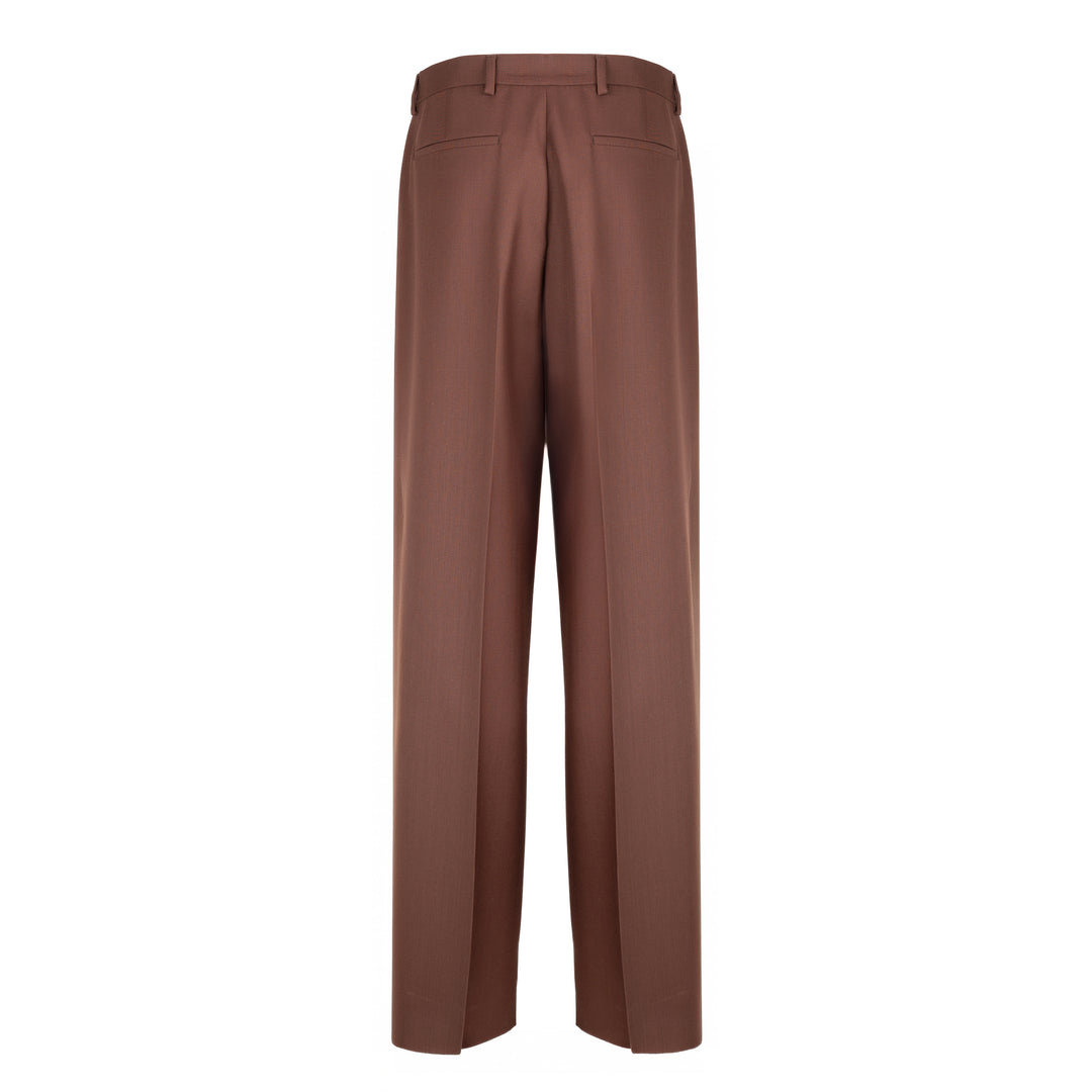 Pantalone Alain ramato in lana piquè