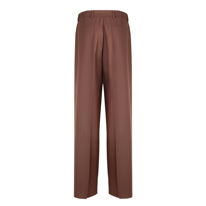 Pantalone Alain ramato in lana piquè