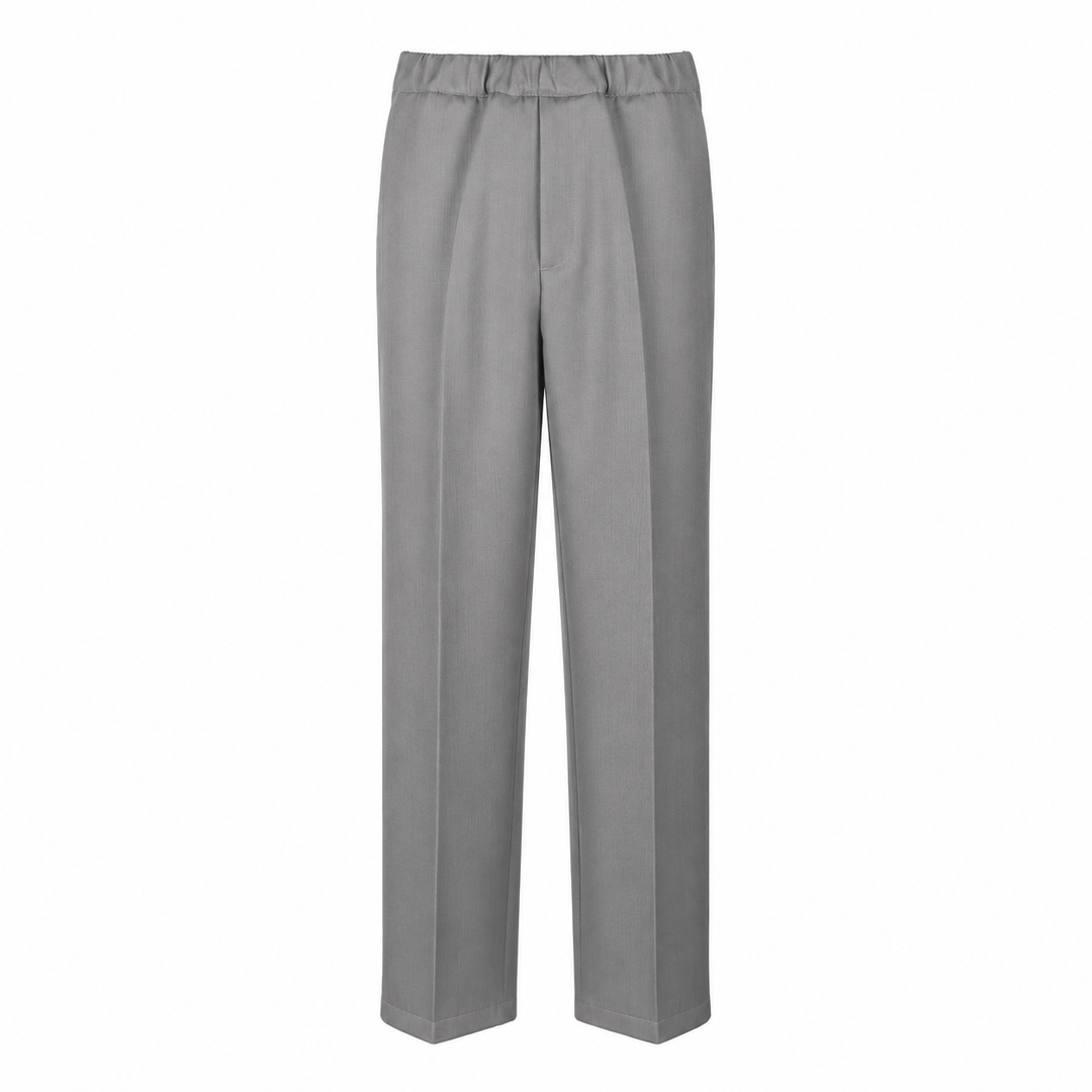 Pantalone Pajama grigio in lana piquè