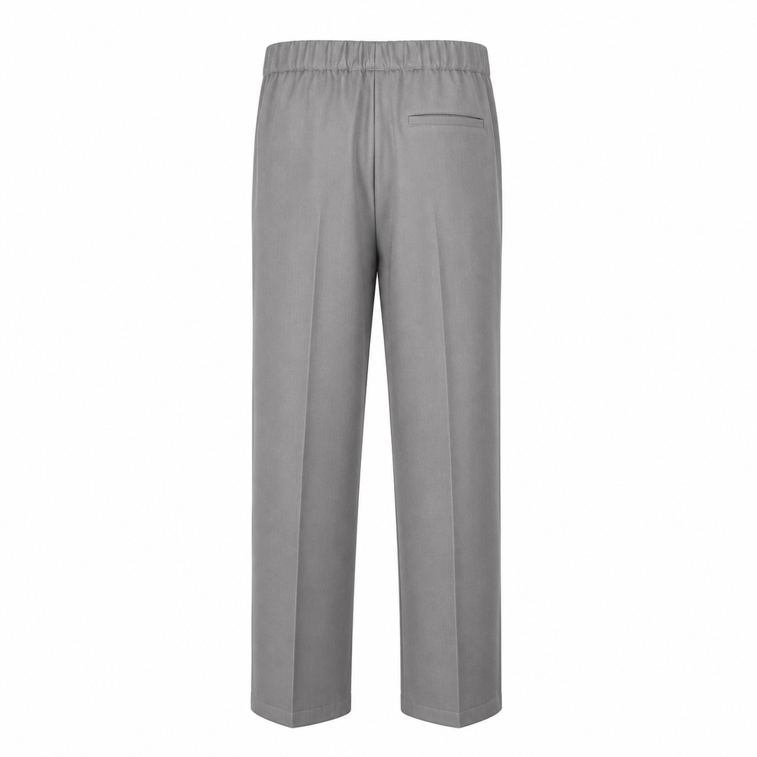 Pantalone Pajama grigio in lana piquè