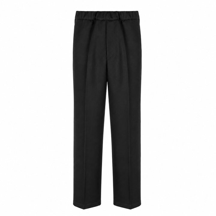 Pantalone Pajama nero in lana piquè