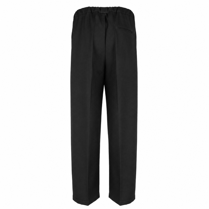 Pantalone Pajama nero in lana piquè