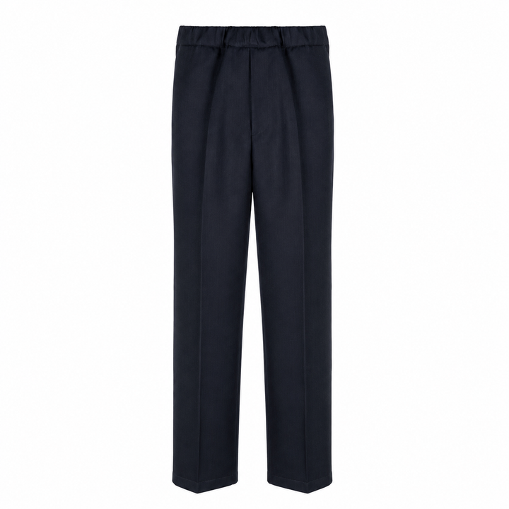Pantalone Pajama blu in lana piquè