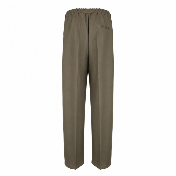 Pantalone verde militare in lana piquè