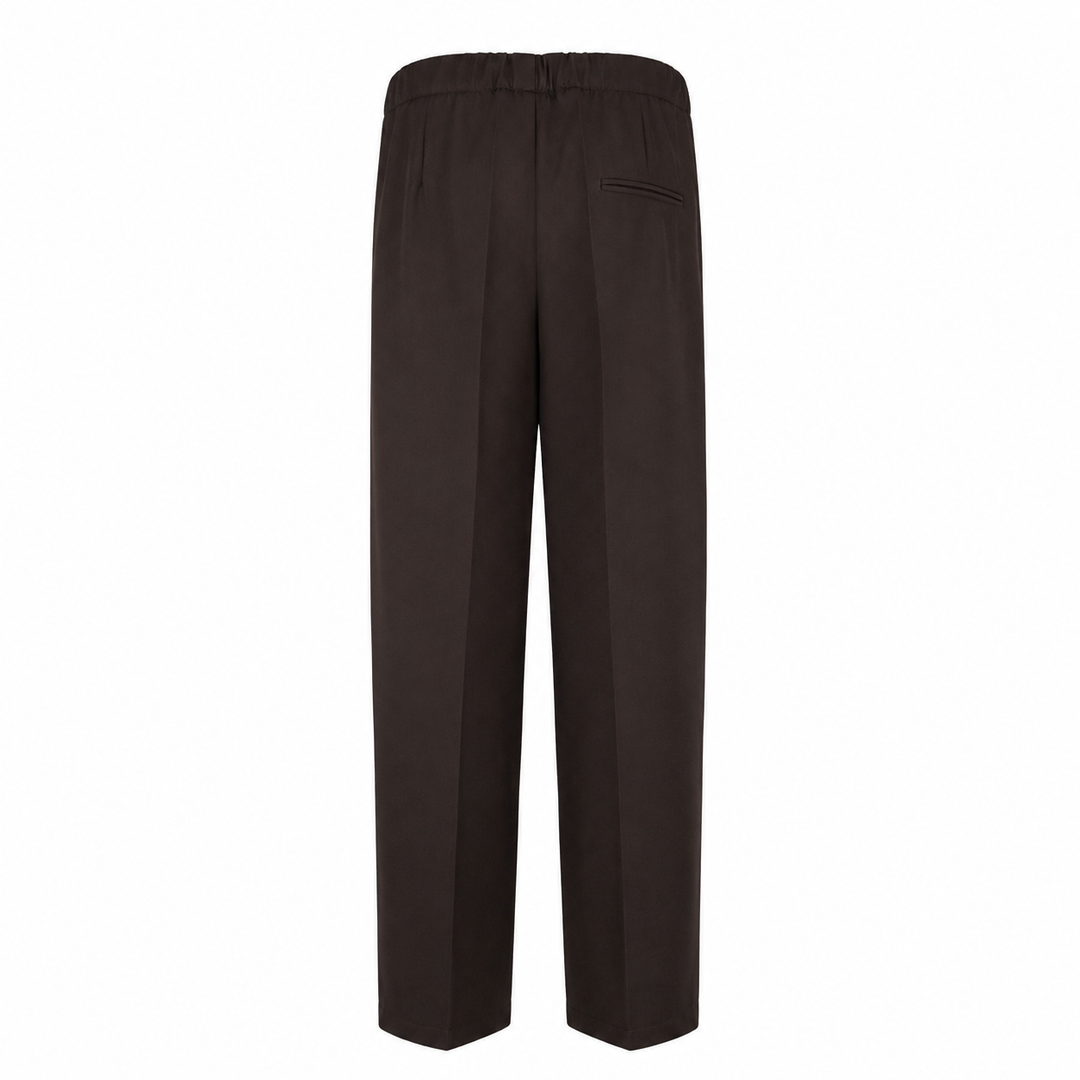 Pantalone Pajama marrone in lana tecnica